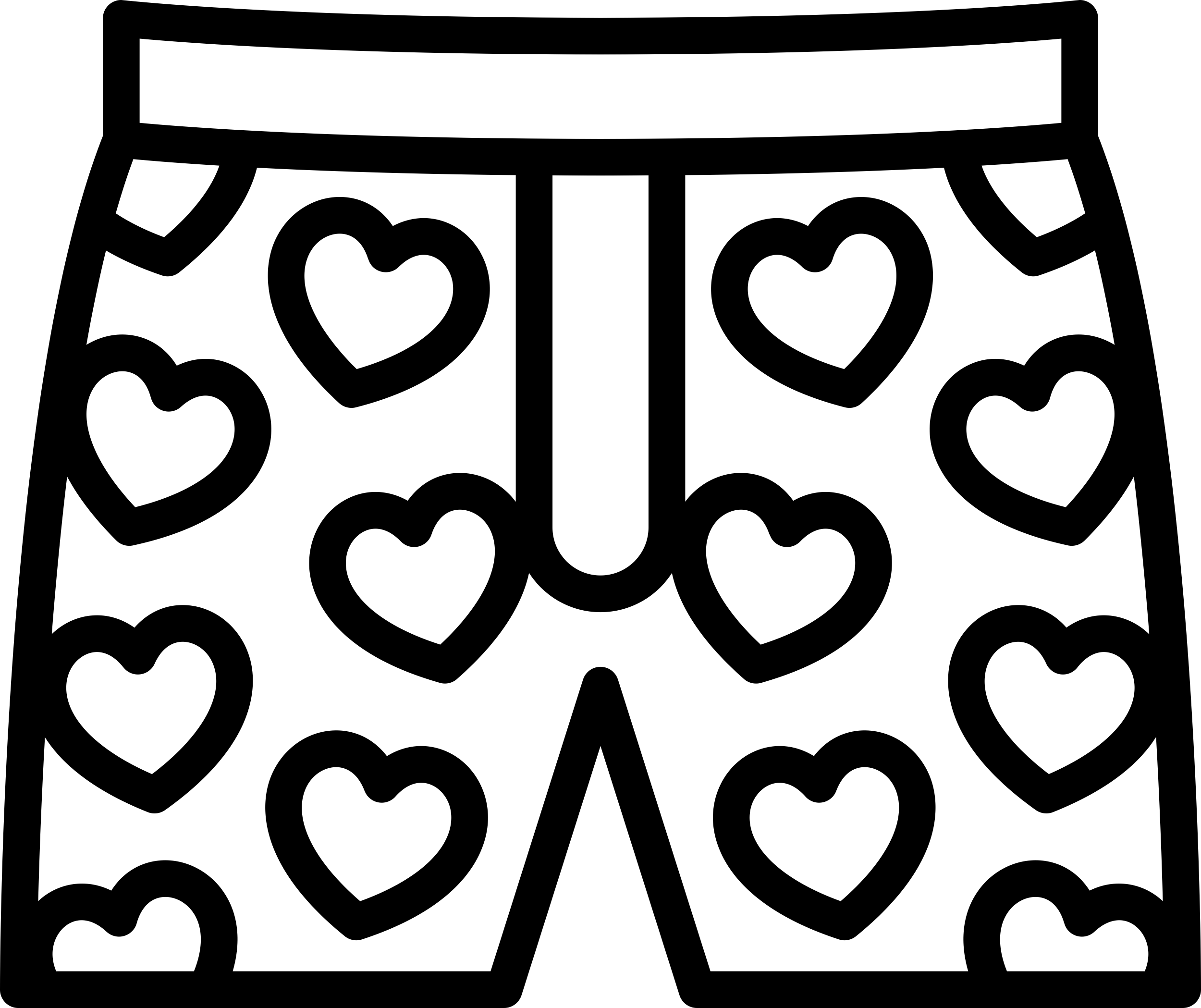 Boxers With Heart Pattern Svg Line Art Free Vectors
